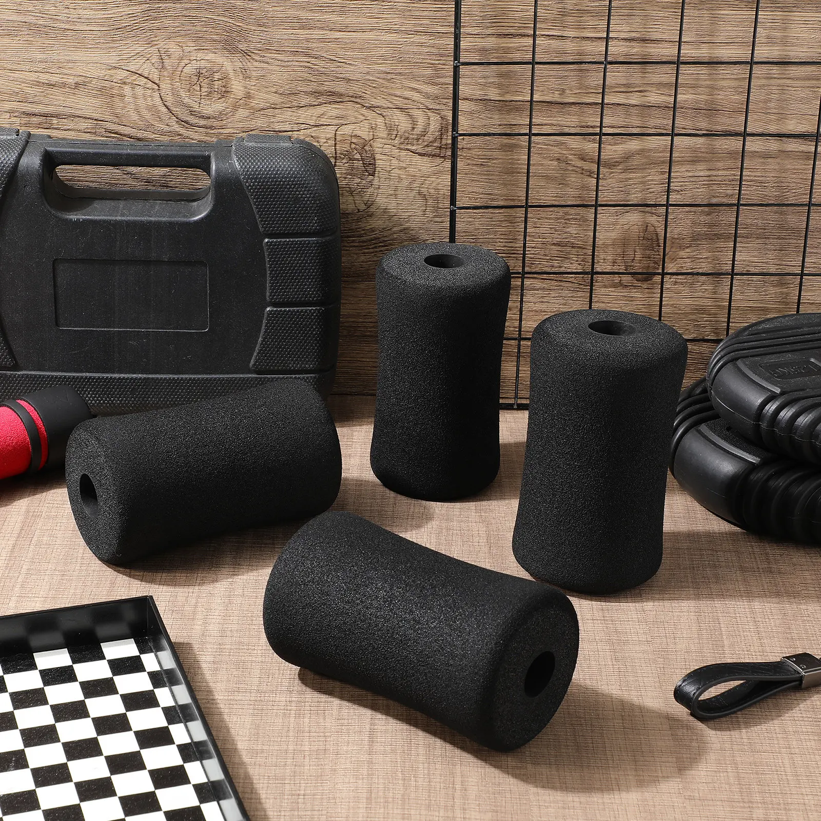 12Pcs Supple Sponge Tube Covers for Gym Exercise Equipment Leg Extension Machine Replacement Foot Pads Rolling Sponge