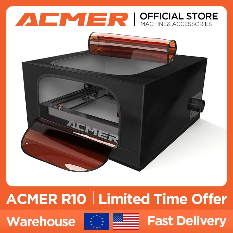 ACMER Laser Engraver Housing Fireproof Materials Dust And Smoke Prevention Eye Protection For Air Purification 700x700x350mm