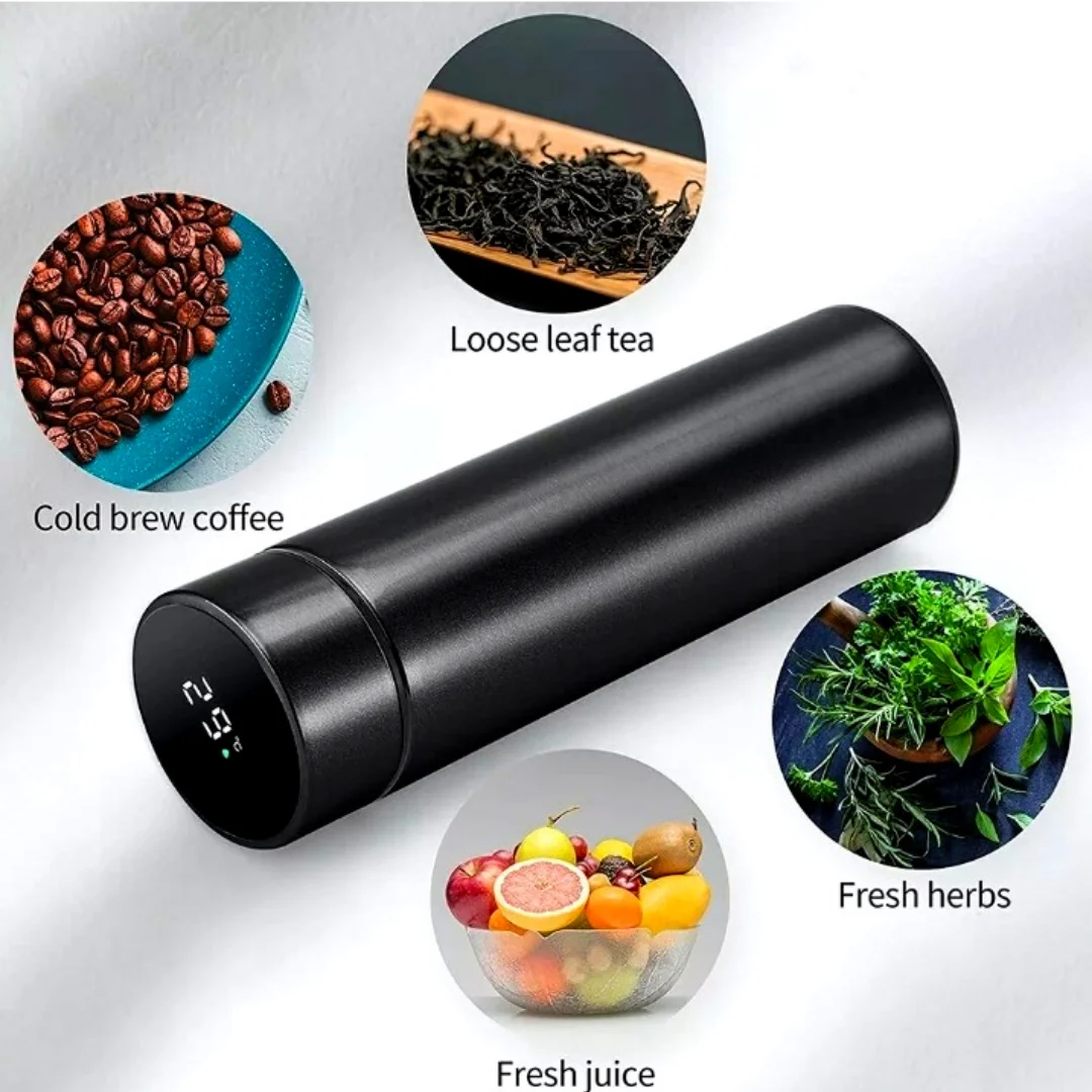 

Smart Insulated Mug Stainless Steel Vacuum Cup Thermos Bottle LED Display 500ml