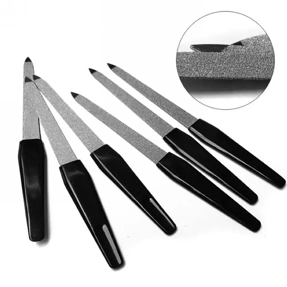 5Pcs Metal Double Sided Nail Files Strong Edge Manicure Pedicure Grooming File Nail Art Tool