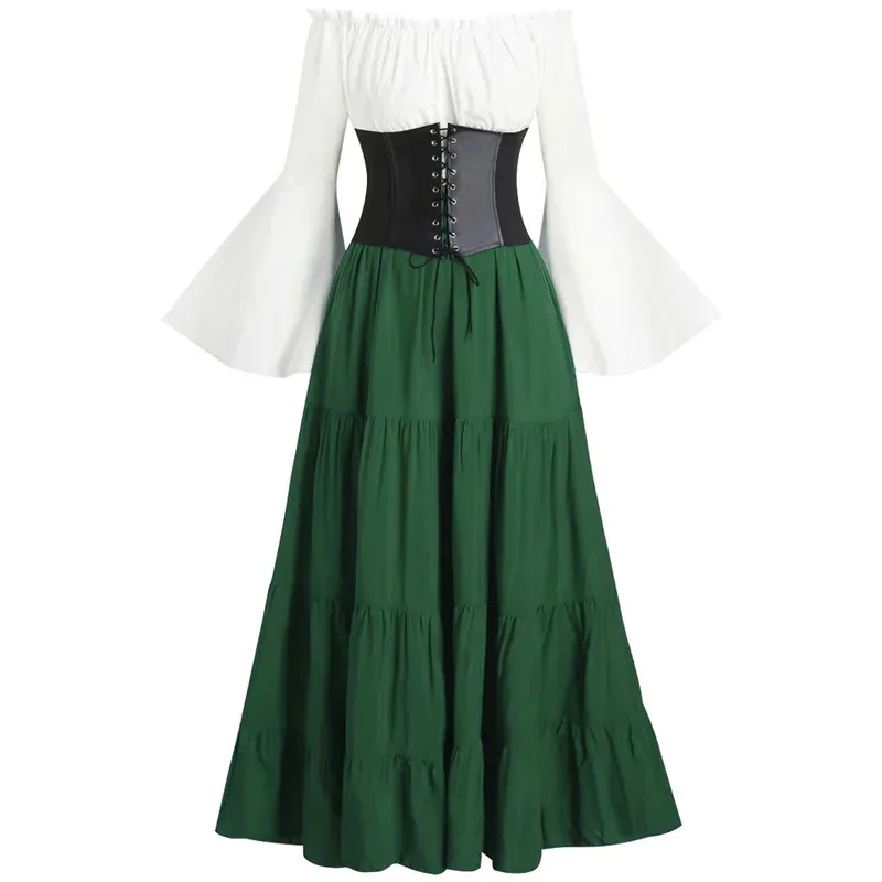 

COSda@Masquerade Victorian Off Shoulder Gothic Evening Dress Medieval Renaissance Elf Princess Lolita Party Women Dance Retro Co