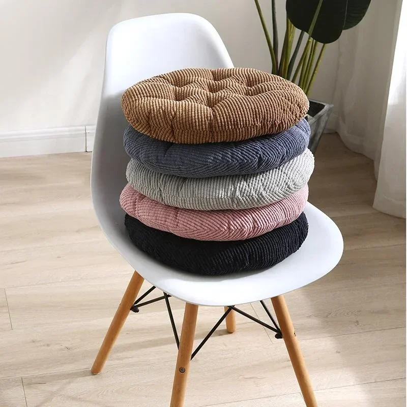 1PC 30/40/45/50cm Corduroy Tatami Cushion Sofa Pad Thicken Round Cushion Balcony Window Chair Cushion Throw Pillows Cute Pillow