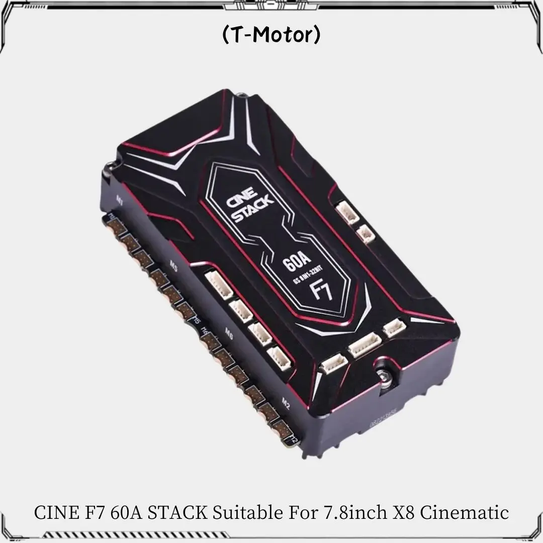 TMOTOR 8IN1 CINE F7 60A STACK MPU6000 STM32F722 4-6S 60A ESC Onboard Bluetooth for 7-8inch X8 Cinematic FPV Freestyle Drone