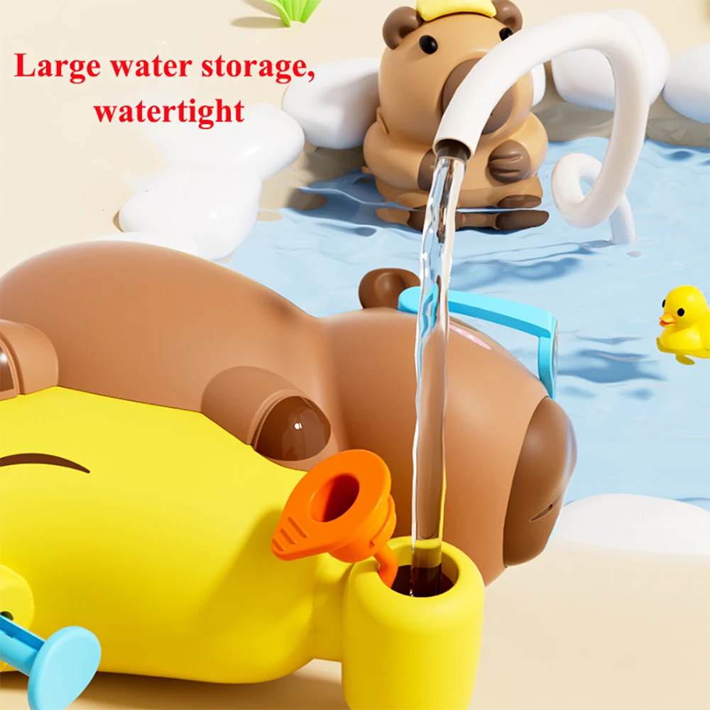 1/2 Uds. De juguetes de agua en aerosol de capibara de dibujos animados, juguetes en aerosol de largo alcance para playa de verano, bonitos juguetes de agua para aspersión al aire libre para niños