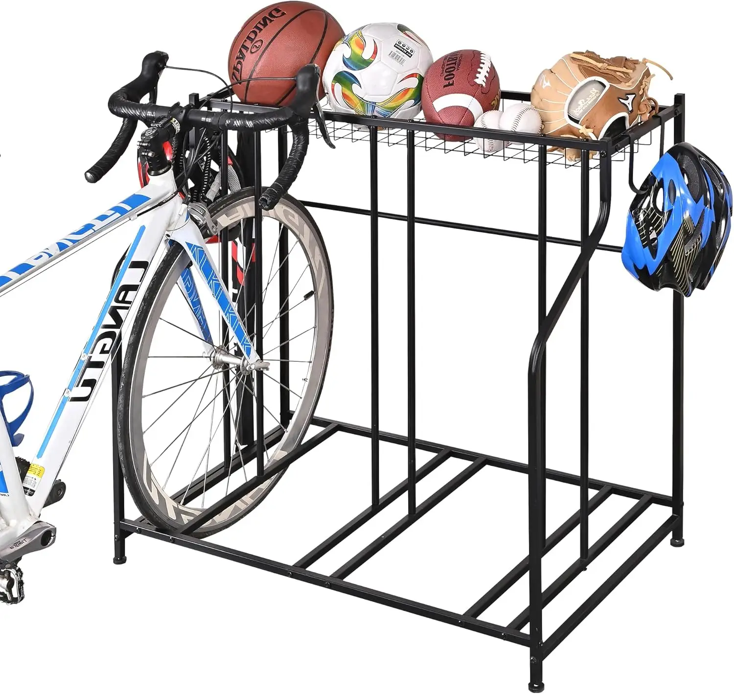 

Freestanding Bike Storage Rack for Adults and Kids, Holds 3 Bicycles, Ideal for Indoor and Outdoor Use