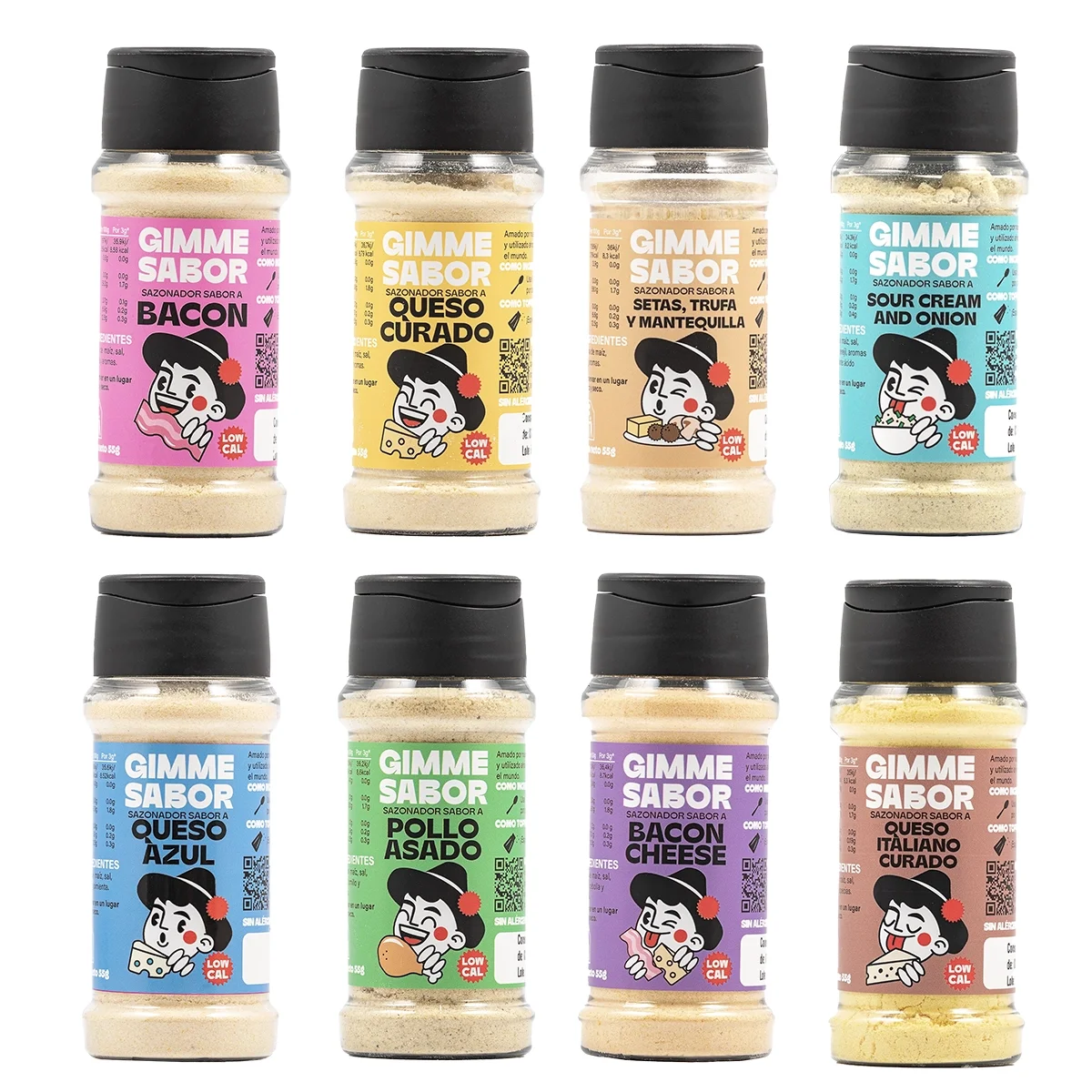 GIMME SABOR Caja Gourmet – 8 Sabores Únicos 100% Vegetales, Sin Conservantes ni Azúcares Añadidos | Ideal para Dietas Saludables y Cocina Vegana