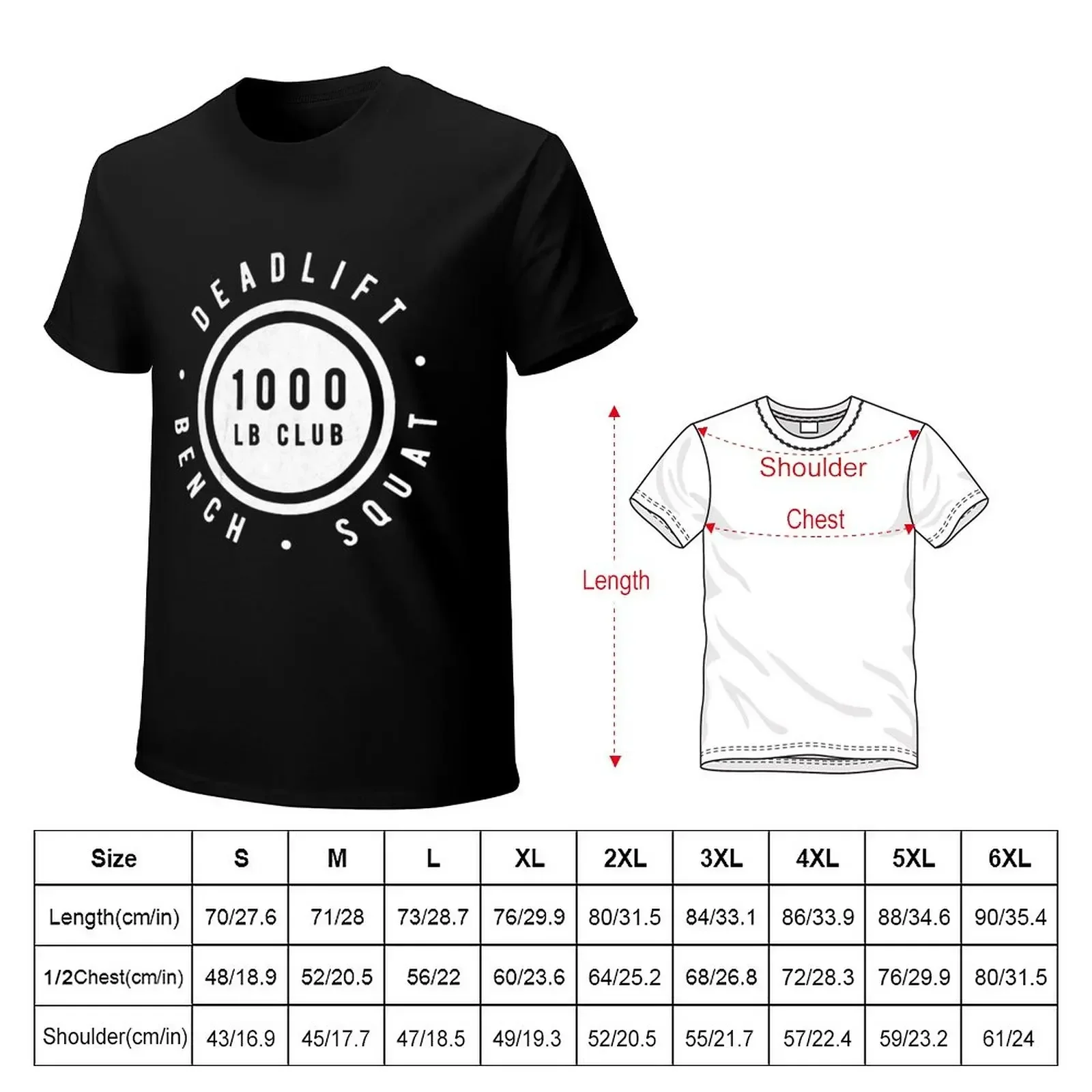 Elite Strength 1000 Club Deadlift Bench Squat T-Shirt oversizeds blanks black t-shirts for men