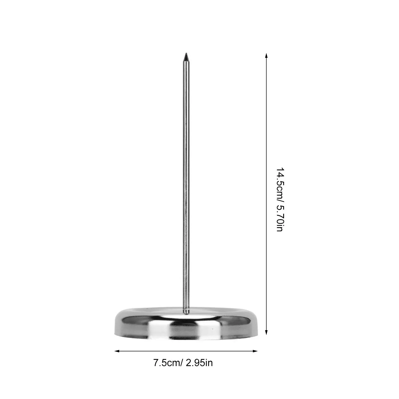2Pcs Stainless Steel Ticket Receipt Holder Spike for Restaurant Kitchen Office Invoice Organizer Menu Clip Food Order Ticket