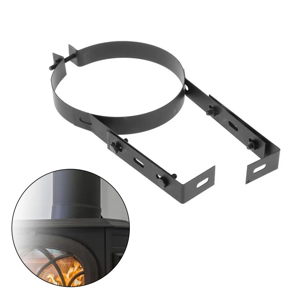 150mm Metal Smoke Pipe Bracket Secure Support Chimney Pipe Holder Designed For Your Heating Stove Or Fireplace