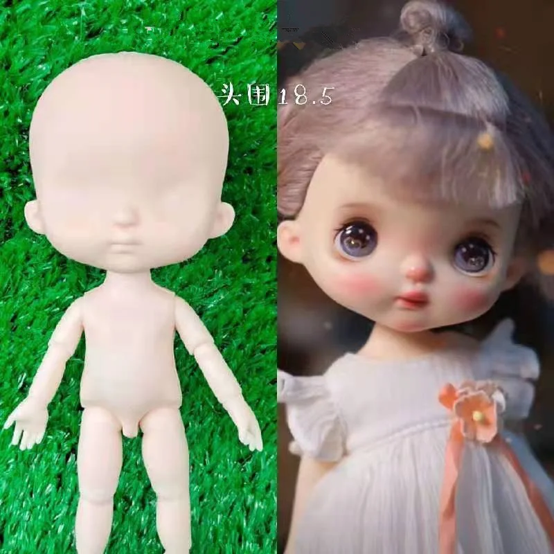 20 Cm Heigh Doll Strawberry Doll OB11 Vinyl 13 Joints Children's Toy 1/8 Dress Up Doll Toys for Children Girls