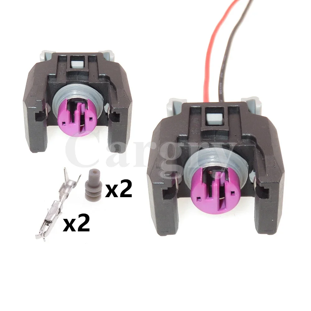 

1 Set 2P 13816706 AC Assembly Automobile Nozzle Electric Connector Car Fuel Injector Socket For Buick Chevrolet The Great Wall