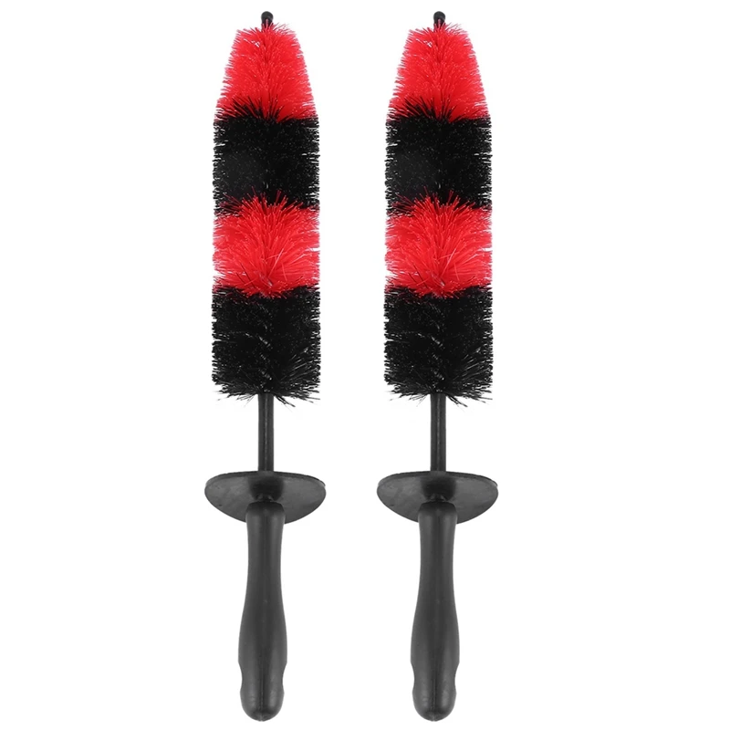 

2X Car Tire Cleaning Brush Wheel Brush Rim Detail Brush 17Inch Long Soft Brush For Wheels, Rims, Exhaust Pipes