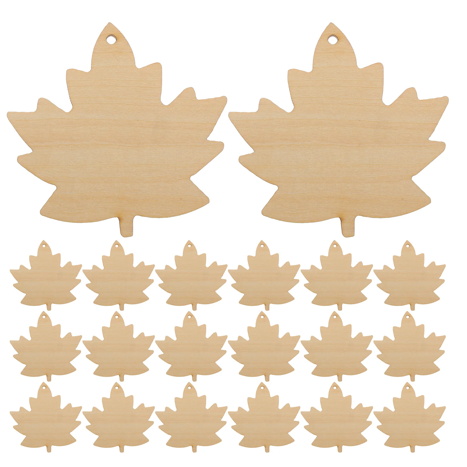 

30Pcs Unfinished Maple Leaf Wood Cutouts Natural DIY Crafts Fall Classroom Decorations Blank Leaf Shape Slices