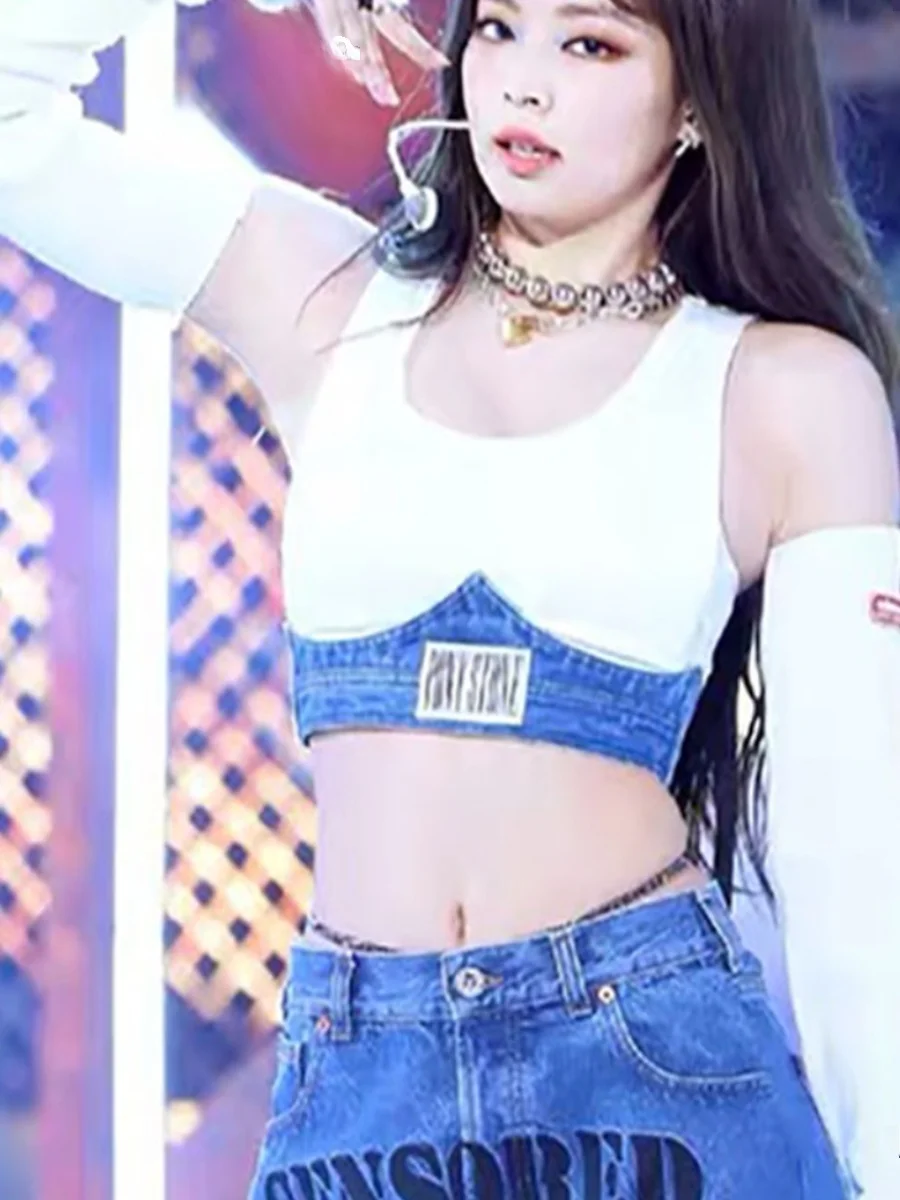  Stage Performance Outfit Cool Jazz Dance Streetwear Female Group Costume Trendy Student Uniform Summer Collection