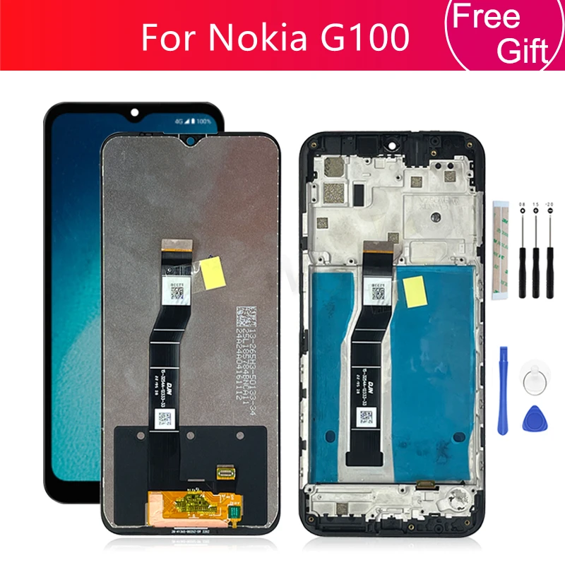 

For Nokia G100 LCD Display Touch Screen Digitizer Assembly With Frame For Nokia g100 Screen Replacement Repair parts 6.52"