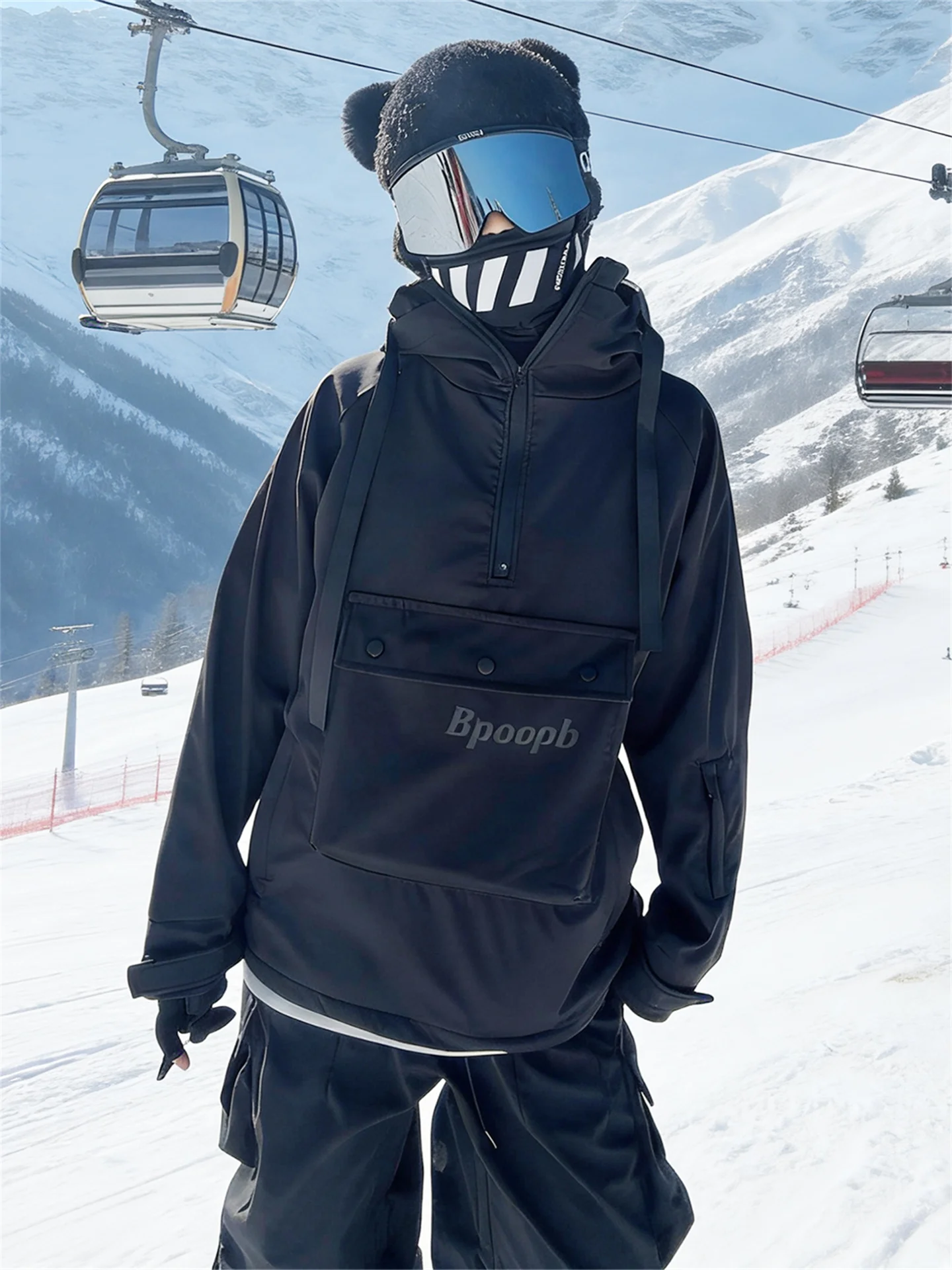 

Мужской зимний лыжный костюм с термофлисовой подкладкой, ветрозащитный, водонепроницаемый, для снежной местности, повседневная спортивная одежда для подростков