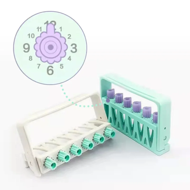 

1Pc Dental Disinfection Holder Burs Endo Files Holder 6 Holes With Count 12 Times Autoclavable Endodontic Root Canal File Holder