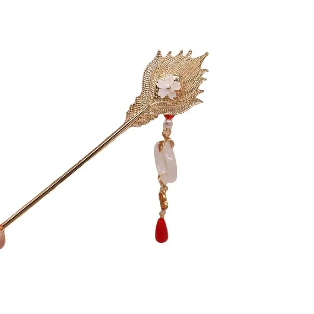 

Fashion Beaded Dragon Hair Stick Headwear Korean Style Hanfu Tassel Hairpin New Year Barrettes Chinese Style Hair Clip Hanfu