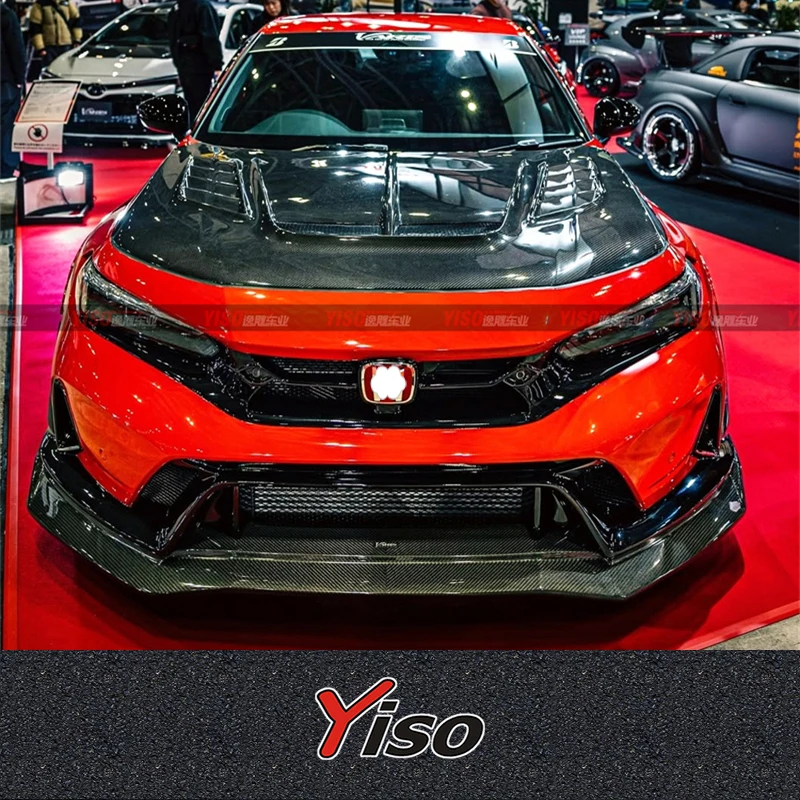 Suitable for TypeR FL5 carbon fiber Modified center net air intake ghost mask tank cover TypeR FL5 Carbon fiber Varis center net