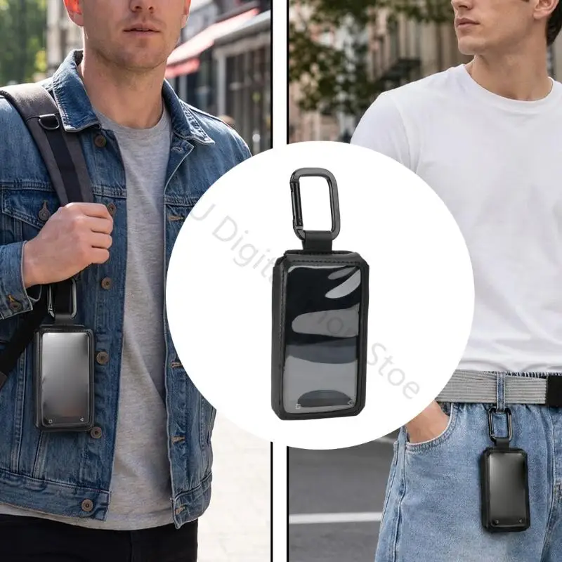 96BA MP3-Player-Hülle mit transparenter Vorderseite für Innioasis G 1/G3, mit Mikrofaser-PU-Körper, genähten Kanten und – Detail 7