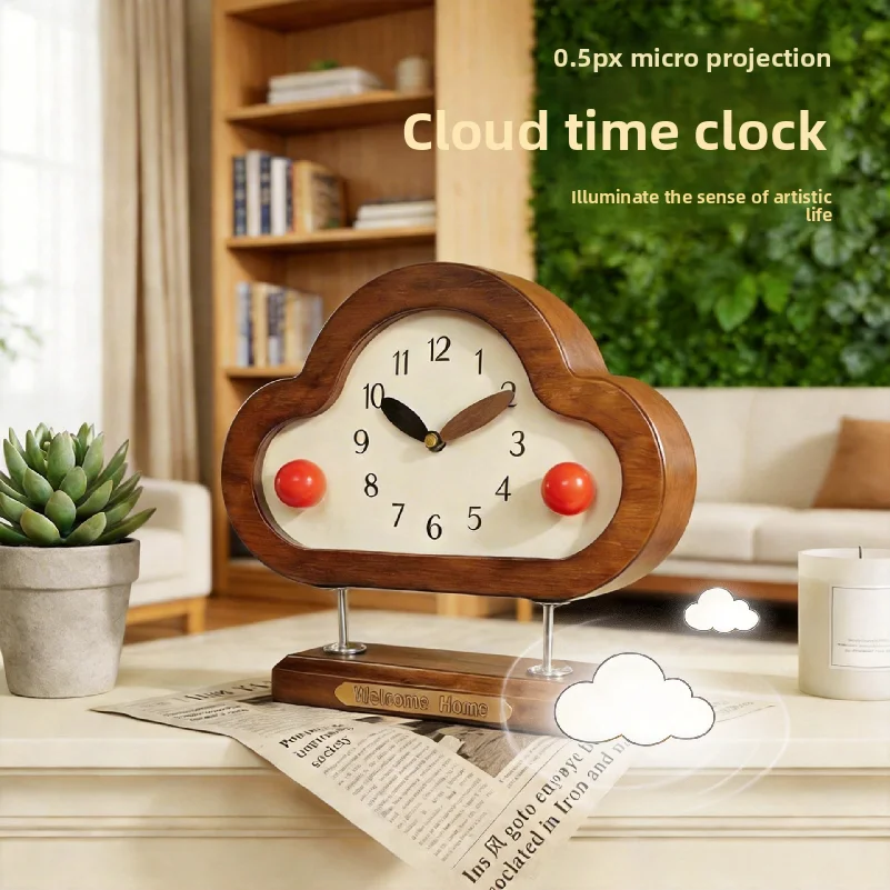 

Pendulum Desk Clock Senior Sense Vertical Table Desktop Clock Quartz Watch Ornaments Living Room Decorati