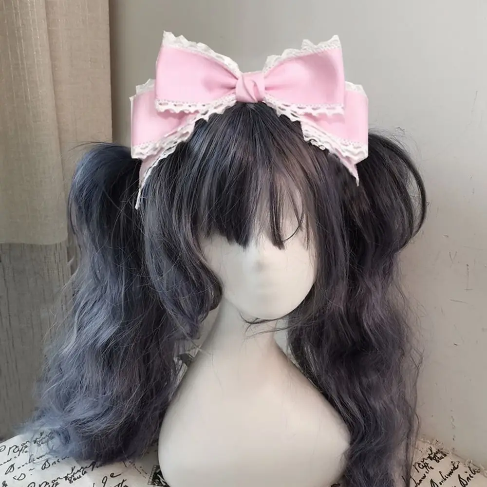 1PC Nette Lolita Stirnband Bowknot Haar Clip Süße Lolita Cosplay Kopfschmuck Spitze Band Haarnadel Handgemachte Kopfbedeckungen Anime Haar Dekor