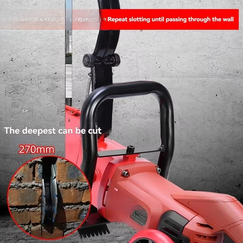 6800W Concrete Wall Slotting Machine Door Window Reconstruction Road Cutting 270mm Circular Saw Wall Cutting Machine