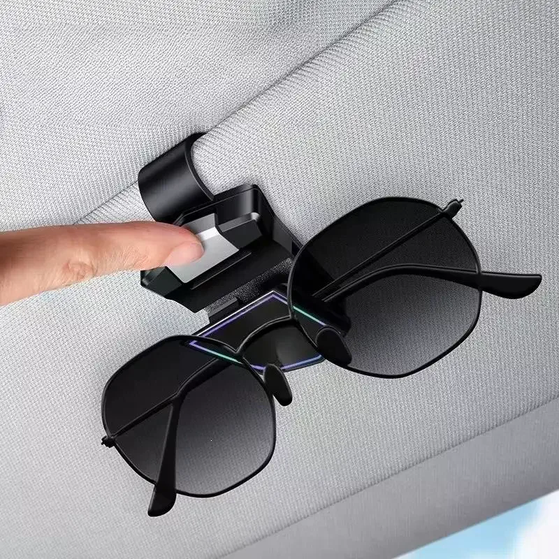 Car Sun Visor Glasses Clip No Damage to Visor Sunglasses Holder Compact Auto Interior Part for Family Daily Outing Use