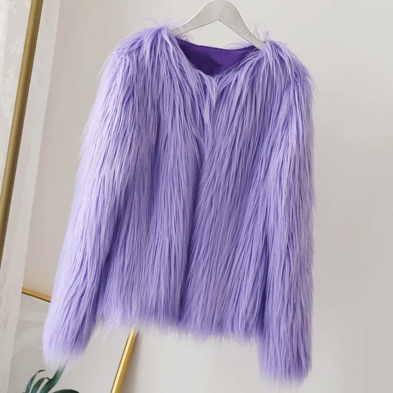 

2024 Autumn/Winter New Imitation Fur Coat Women Haining Women's Fur Warm Long Hair Short Top