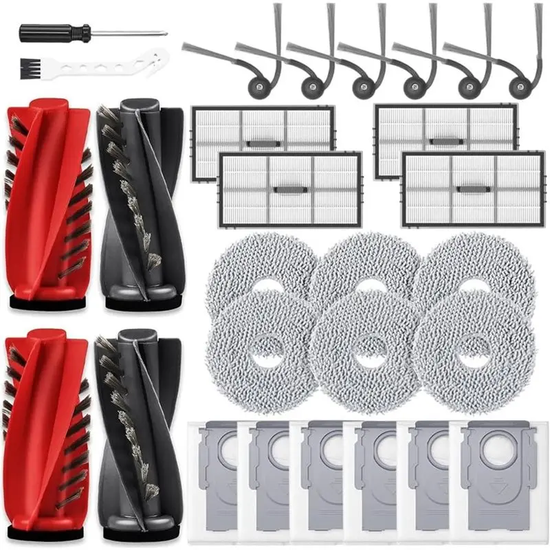 

Universal Parts For Saros 10R Accessories Kit For Roborock Saros Robot Vacuum 6 Side Brushes, 2 Tools Vacuum Accessories Set Cus