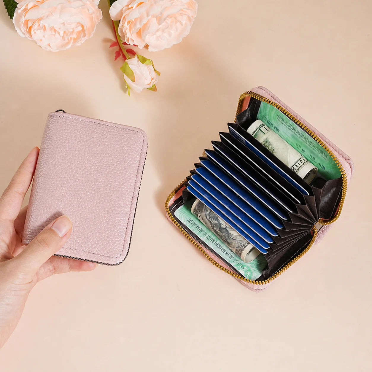 Credit Id Card Wallet Simple Pu Card Wallet Id Card Holder Portable For Daily Outings Cash Commute
