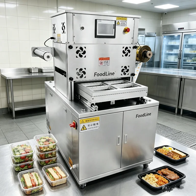 MAP Food case Container Sealer/plastic Bowl Sealing Machine/salmon Fillet Tray Sealer Machine for Steak Fish Fillet Seafood OME