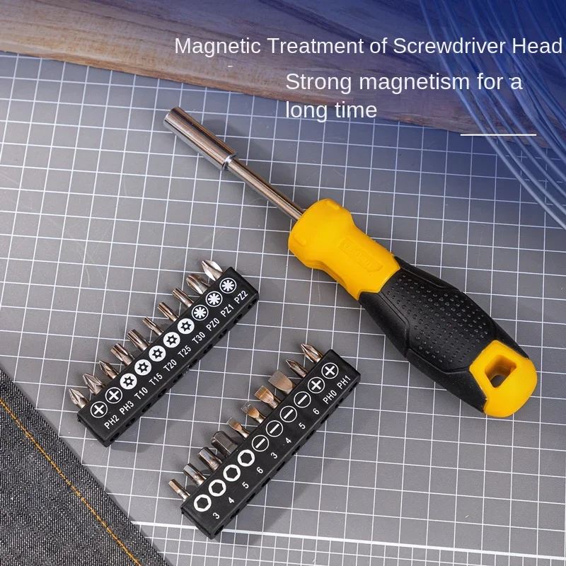 Deli High Precision Screwdriver Set Slotted/Phillips/Torx/Pozidriv Bit Screw Driver Kits Electrician Portable Repair Hand Tools