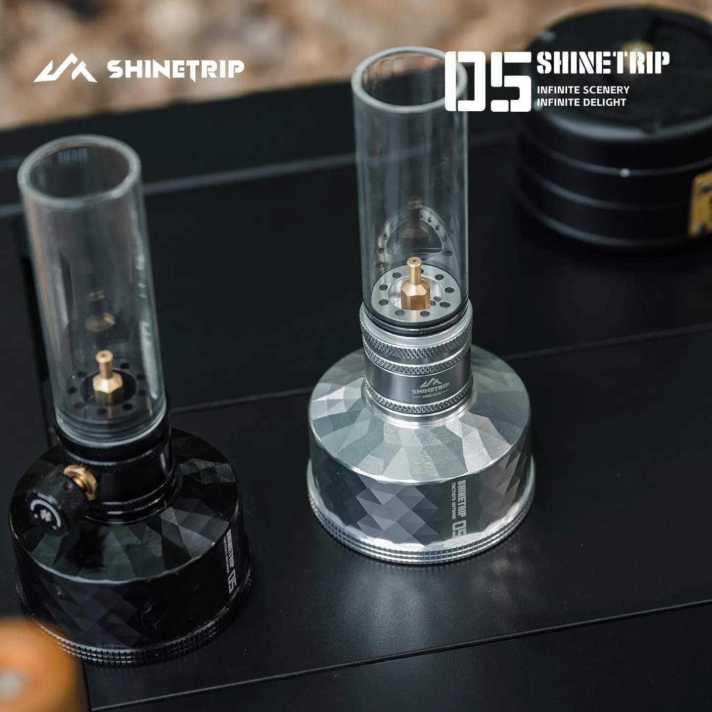 Lámpara de Gas para Camping, Silo de Almacenamiento de Gas con Prisma de Luz, Lámpara de Gas para Exteriores, Tanque de Gas para Camping