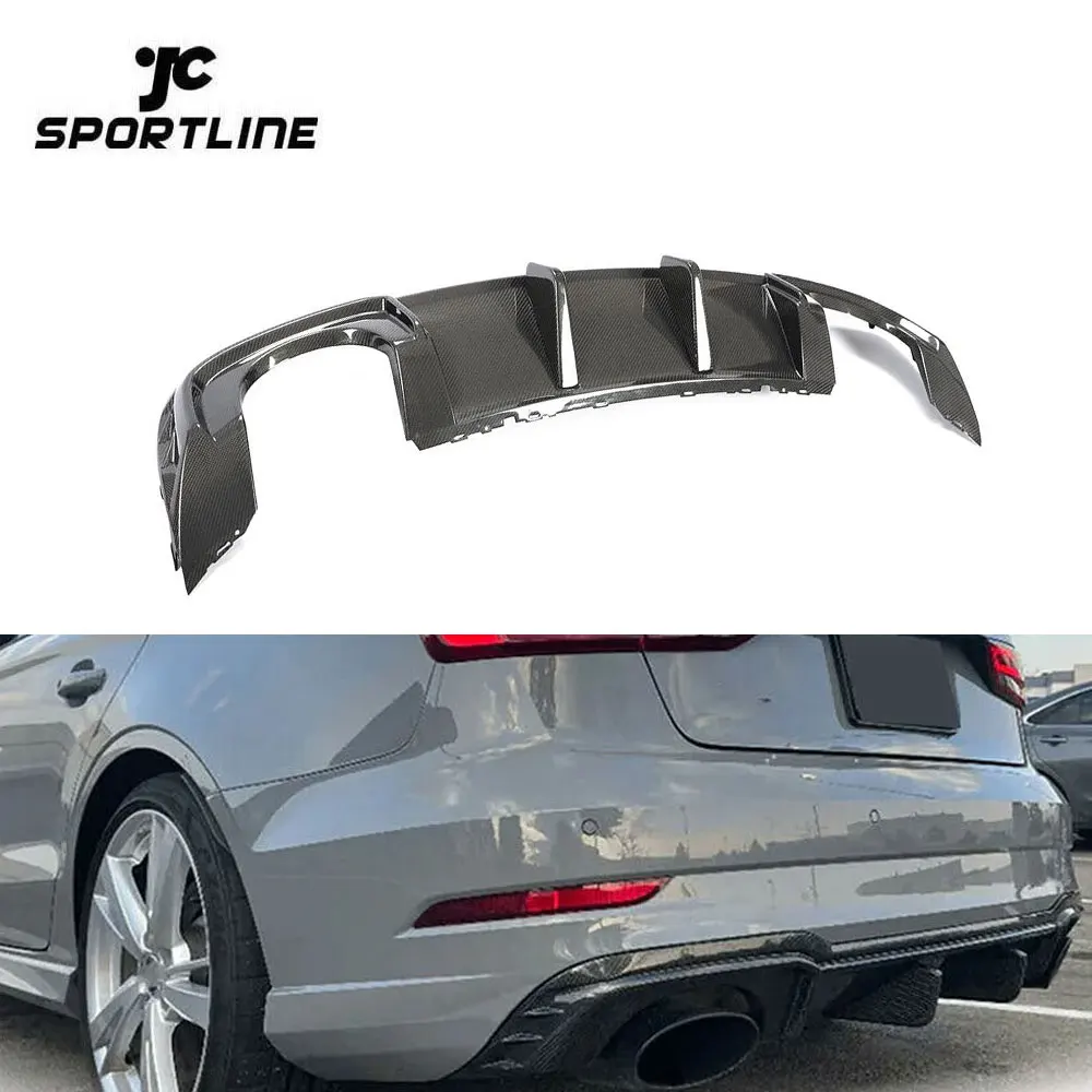 

Carbon Fiber RS3 Car Rear Diffuser For Audi RS3 Base Sedan 4-Door 2017-2019