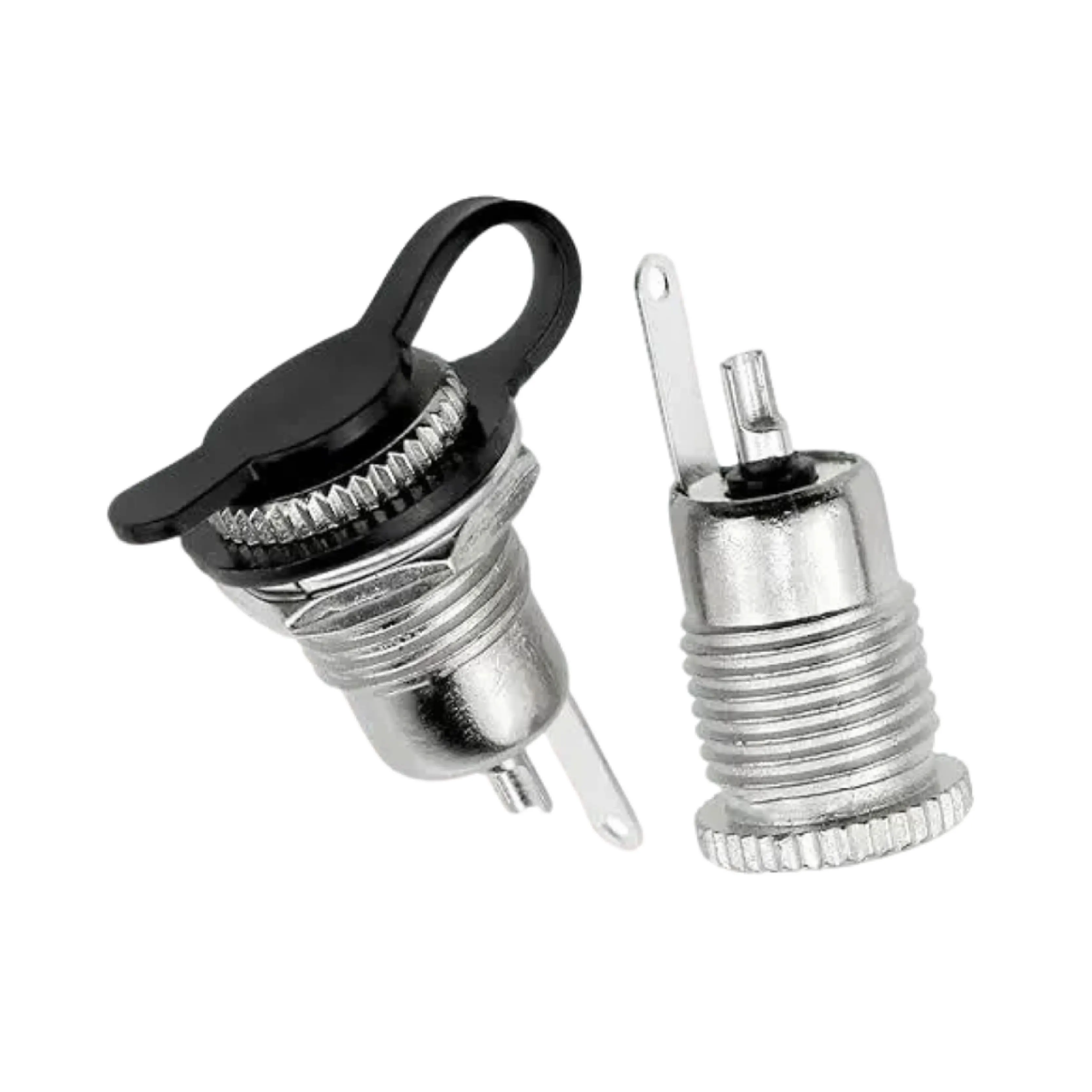 10Pcs Metal DC-099 Open Hole 11MM with Waterproof Cap DC Power Jack Socket Female Panel Mount Connector 5.5 X 2.1/2.5mm