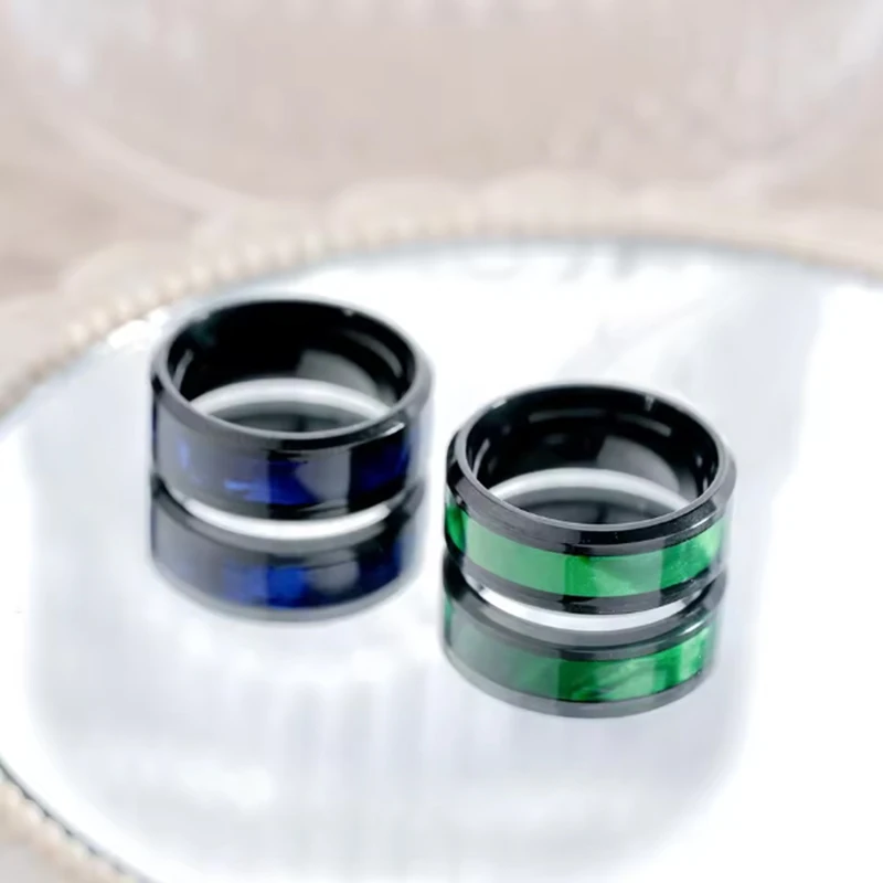 New Arrivals Fashion Couple Rings Romantic Women Ring Trendy Men Stainless Steel Rings Wedding Band Jewelry Wholesale Size 6-13