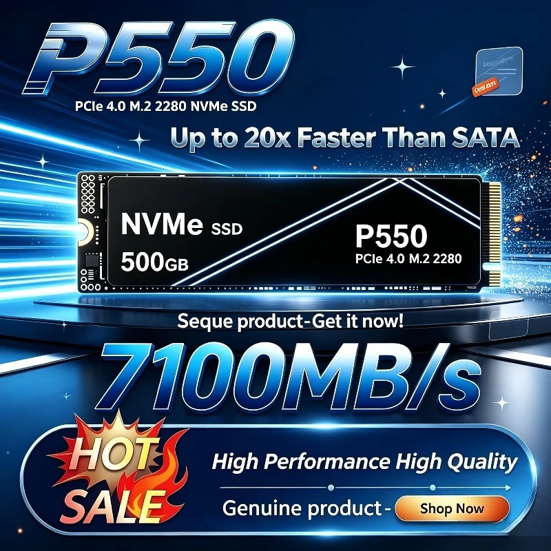 New P550 500GB 1TB 2TB 4TB  NVMe PCIe Gen SSD Portable Solid State Drives for Gaming Computer Laptop PS5