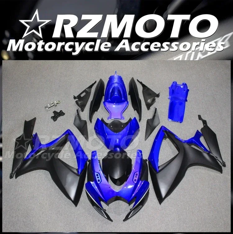 4Gifts Injection Mold New ABS Fairings Kit Fit for Suzuki GSX-R 600 750 K6 2006 2007 Bodywork Set Black Blue