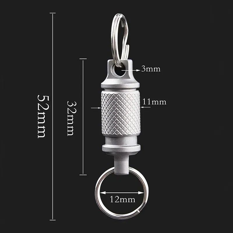 Titanium Alloy Keychain Removable 360 Degree Rotation Multifunctional Portable for Waist Belt Outdoor Tool Car Keychain