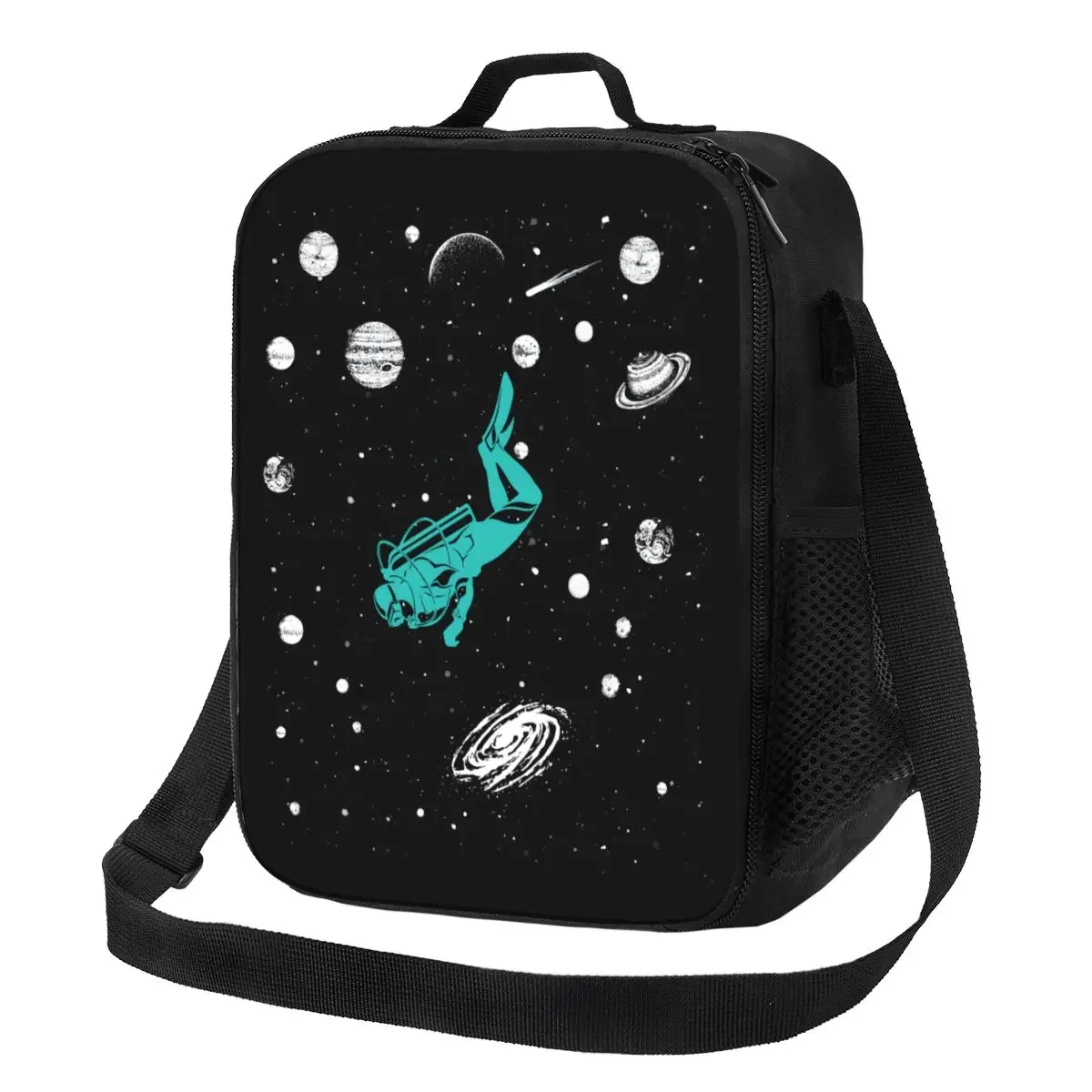 

Custom Scuba Diving In Saturn Solar System Space Lunch Bag Women Warm Cooler Insulated Lunch Box for Student School