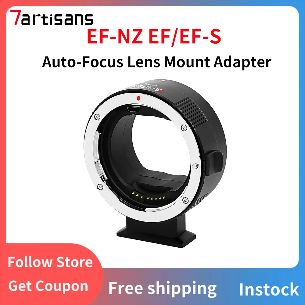 7artisans EF-NZ EF/EF-S Lens to Nikon Z Auto-Focus Lens Mount Adapter Mirrorless Camera Lens Converter Ring for Nikon Z 50