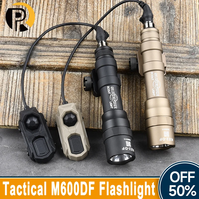 

SF Surefir M600 M600DF Flashlight White Light 1400lumens Fit 20MM Picatinny Rail AXON Dual Function Pressure Switch Hunting Lamp