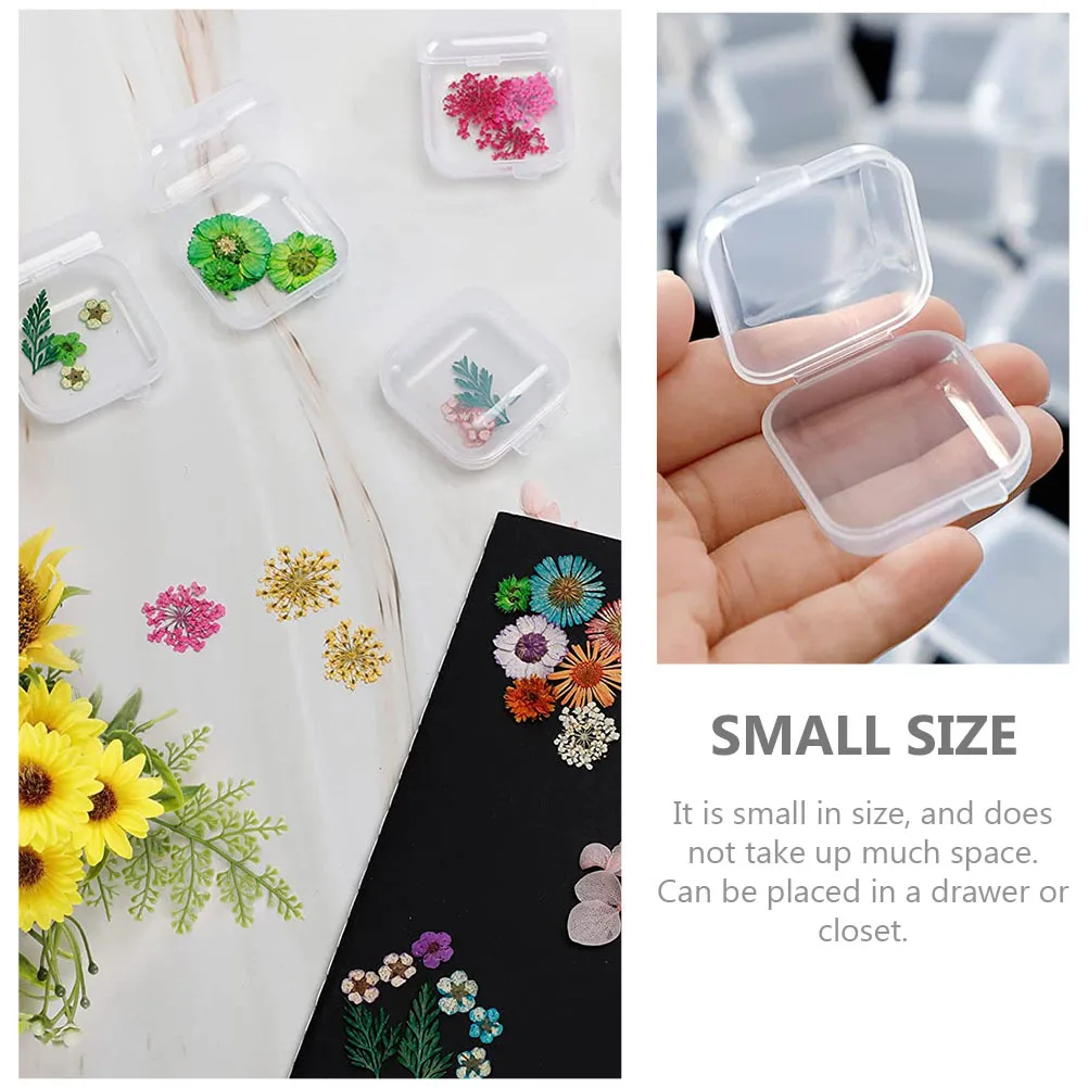 

25Pcs Beads Storage Box Transparent Jewelry Organizer Case for Small Items Holder with Smooth Edges Craft Container