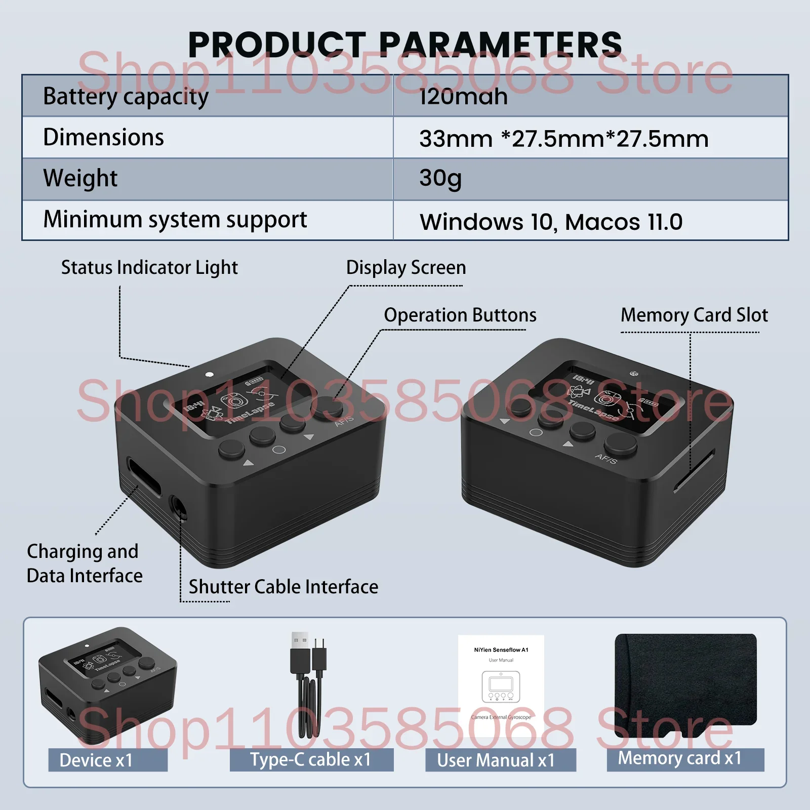 Stabilizer Kamera Drone NiYien Gyroscope untuk Stabilisasi Video dengan Sistem Bahasa Inggris