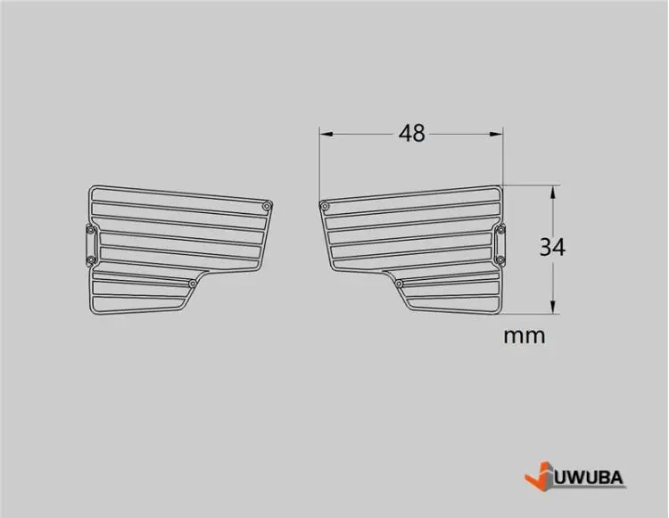 RC 1/14 1 Paar Scheinwerferschutzmaske Lichtnetz für Tamiya Muldenkipper für SCANIA MAN VOLVO FH16 Kipper-LKW DIY-Teile – Detail 5