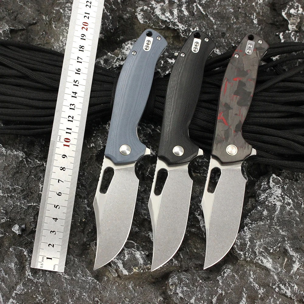 

Tunafire 0050-1 Складной нож 14C28N Лезвие G10/ручка из углеродного волокна Кемпинг Туризм Тактический карманный нож EDC для выживания для мужчин