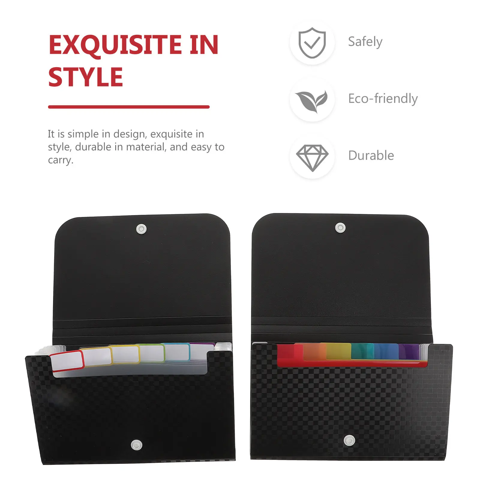 2Pcs Small Folder Bag Multi-Layer File Accessory for Organizing Documents Vouchers Tickets Cards Compact Lightweight Easy to