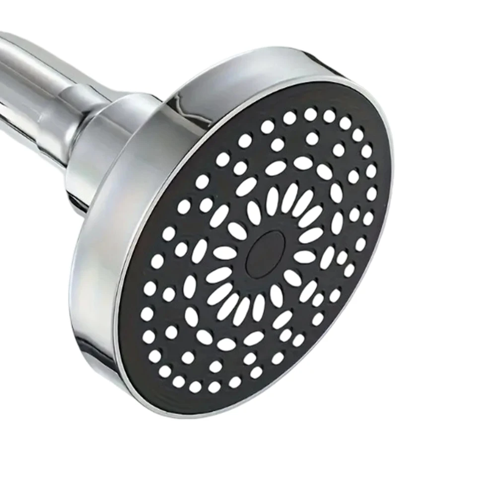 Compact Showerhead Lotus Showerhead Small Bathroom Showers Silver Showerhead Compact Design Multiple Spray Settings