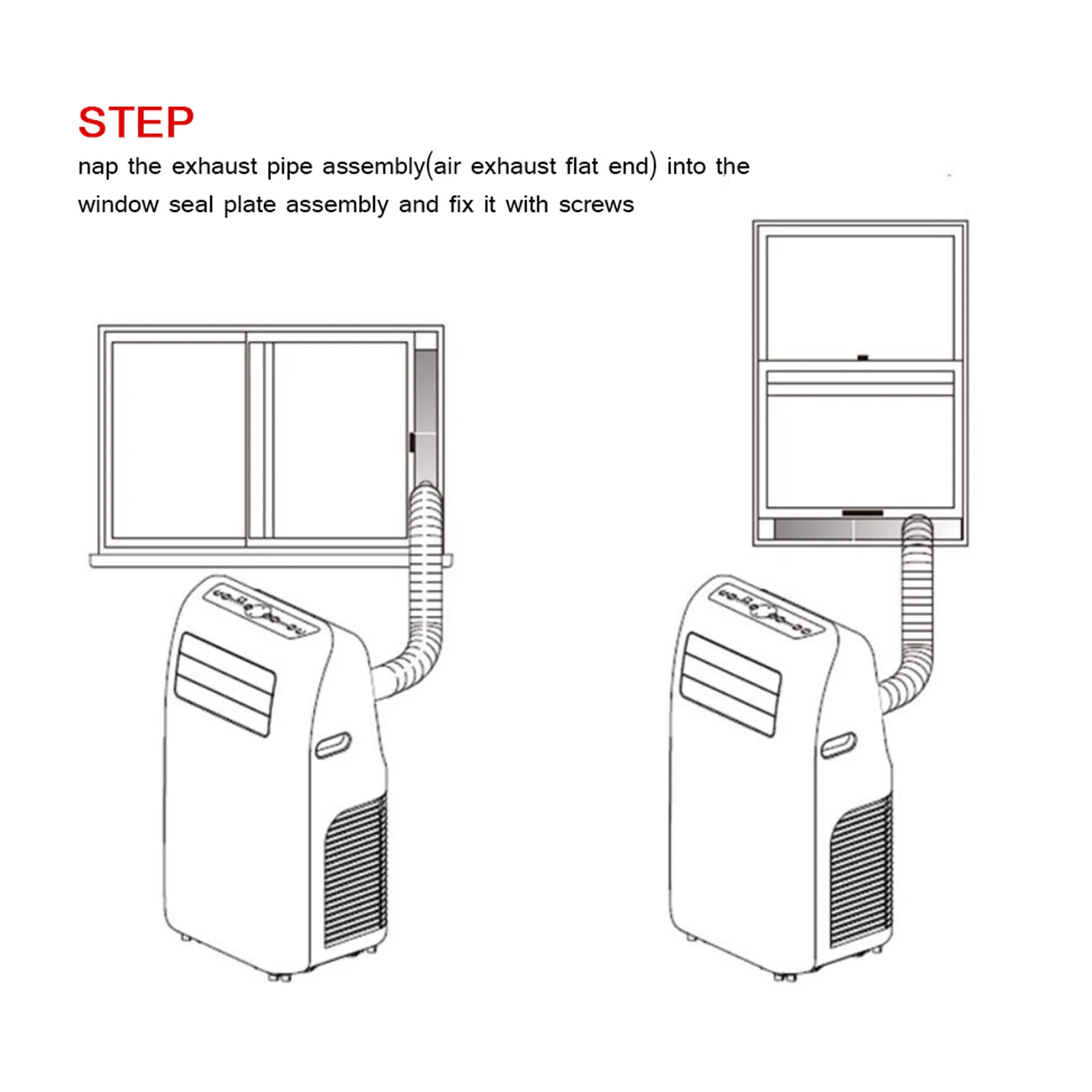 2PCS Window Sealing Plate Made of Lightweight Easy To Install Remove Universal Mobile Air Conditioner Adjustable Splint Baffle image 6